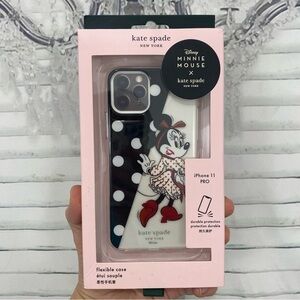 NEW Kate Spade iPhone 11 PRO Disney Minnie Mouse Flexible Case New In Box Black
